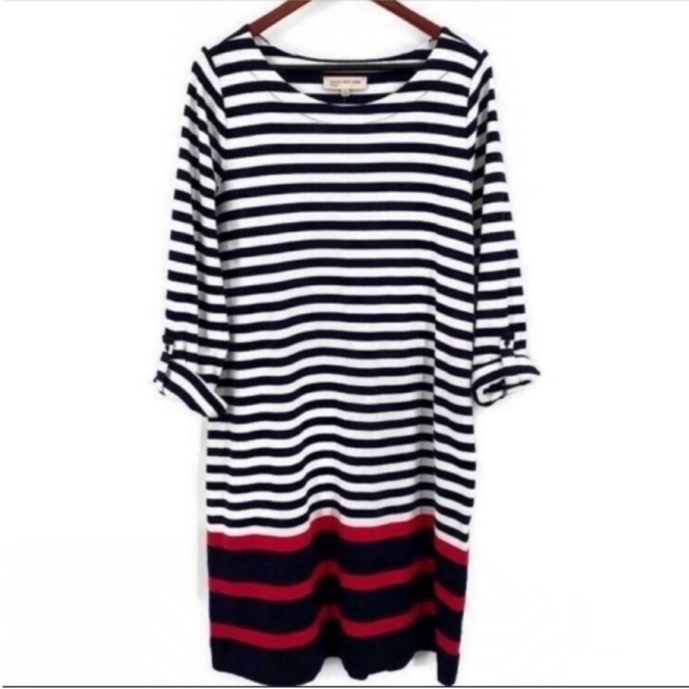 Women's Jones New York Striped Long Sleeve Dress Shirt Size Large